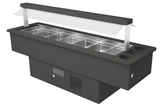 Refrigerated Salad Bar Counter, 7x GN 1/1, +2/+3°C