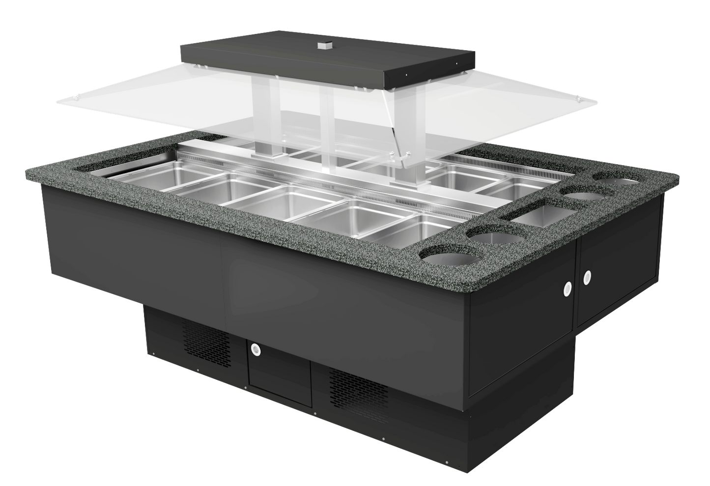 Refrigerated Saladette Counter, 10x GN 1/1, 2 Doors