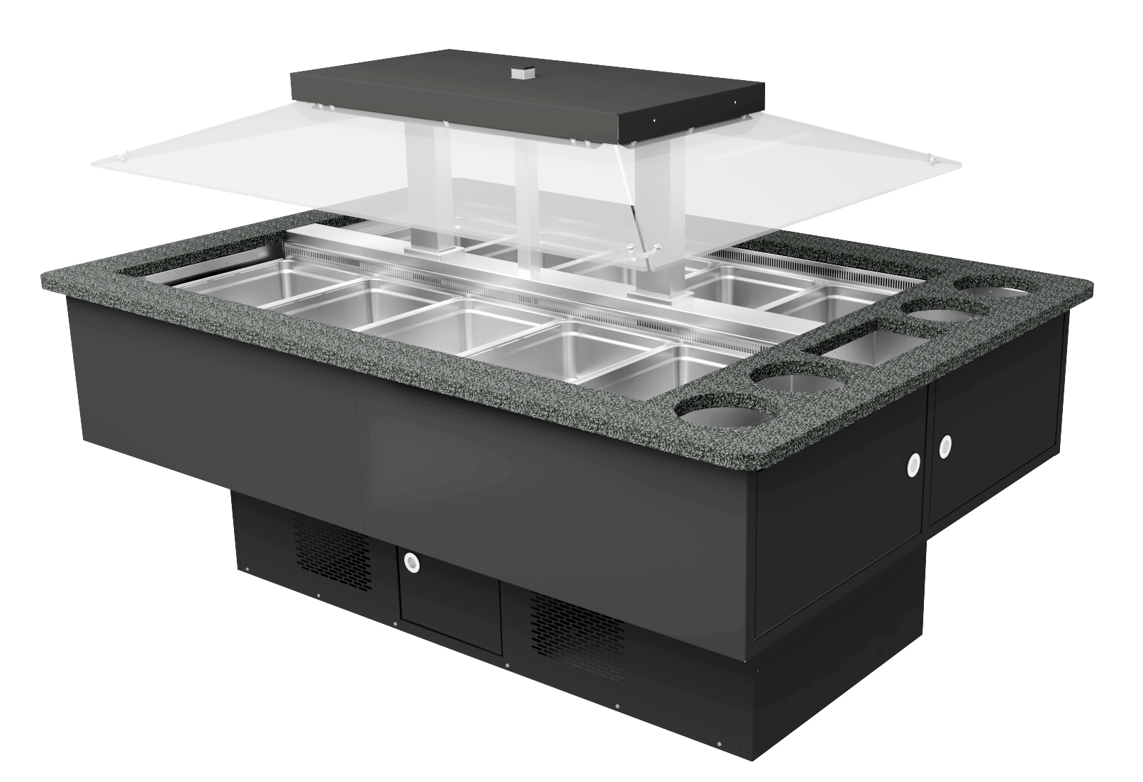 Refrigerated Saladette Counter, 10x GN 1/1, 2 Doors