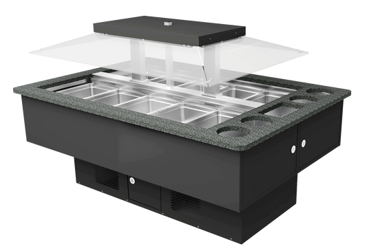 Refrigerated Saladette Counter, 10x GN 1/1, 2 Doors