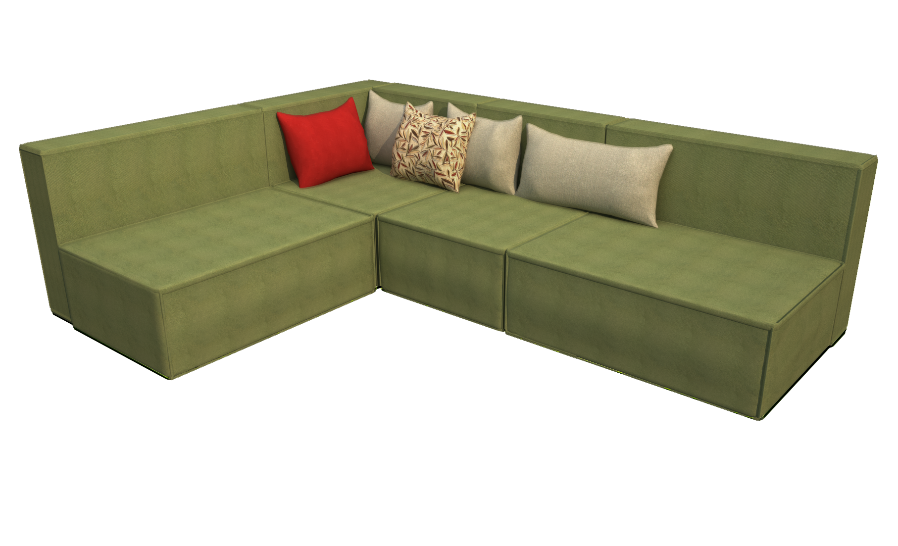 Modular Sofa, 5-Piece, 3000×2200×690 mm