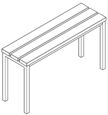 Wardrobe Bench, Stone Grey, 600–2800 mm