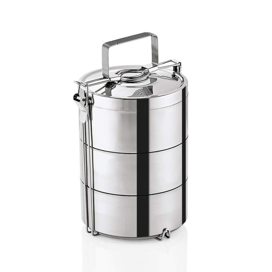 Insulated Food Container, 3x 0.9 L, Stainless Steel
