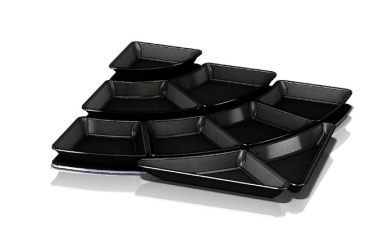 Amphitheater Tray Set, 10 pcs, 800x800mm, Black
