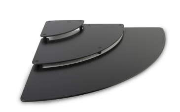 Quarter-Circle Corner Riser, 800x800 mm, Black