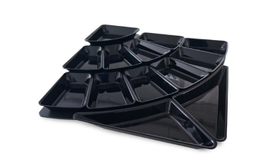 Corner Display Cabinet Dish Set, 14 pcs, 800x800mm