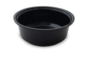 Round Acrylic Salad Dish, Ø225 mm, 2.5 L, Black