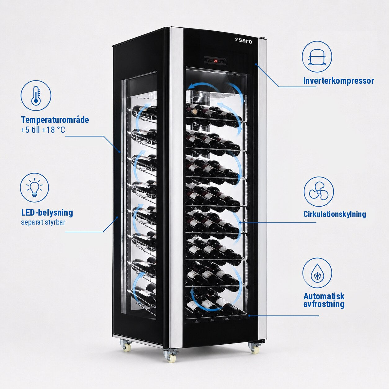 Saro WK 81 wine cooler, feature diagram