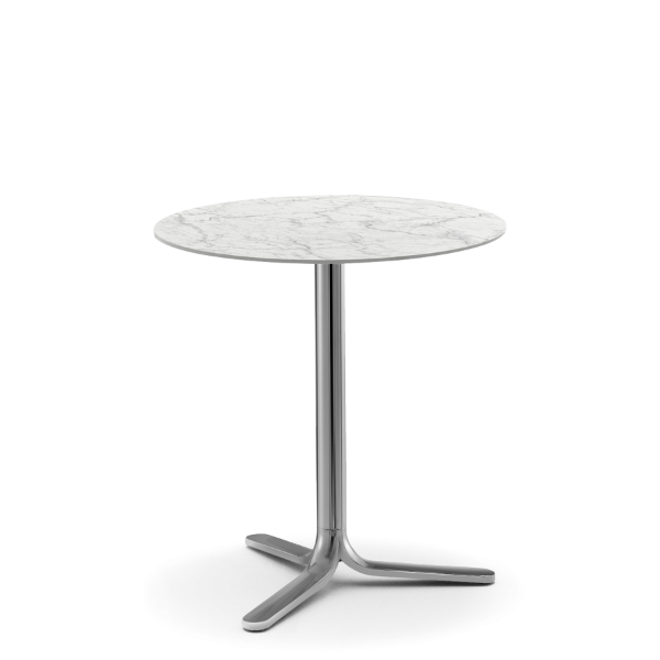Pedrali Poseur Table Base Fluxo, 3-Leg Aluminium, H 1080 mm