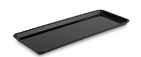 GN 2/5 Black Plastic Container, 530x200x40 mm