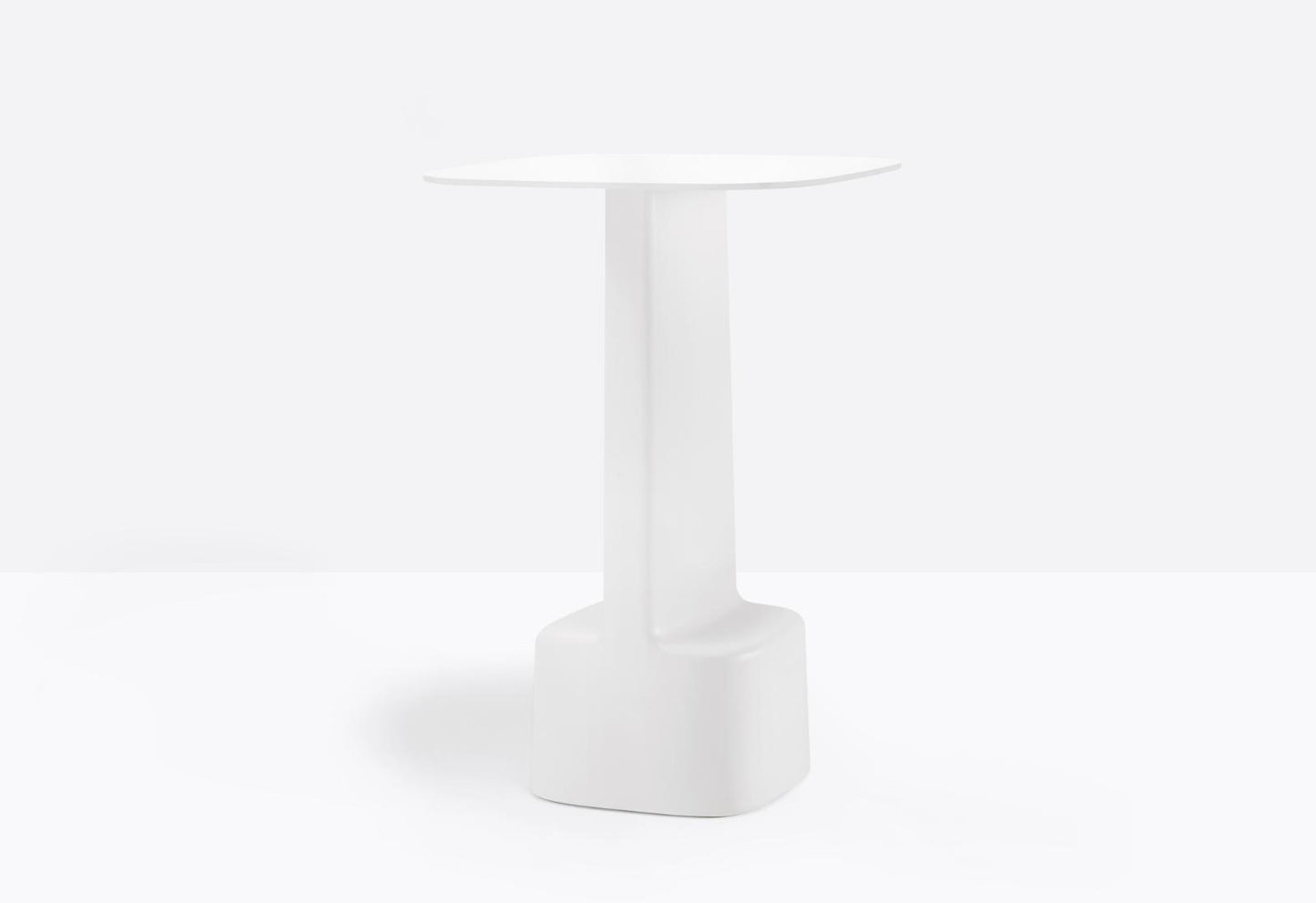 Serif Monobloc Table, 690x690mm, Solid Laminate Top