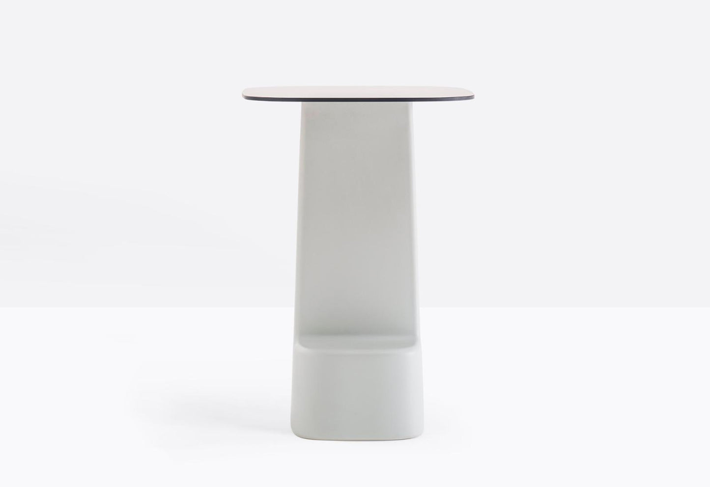 Serif Monobloc Table, 690x690mm, Solid Laminate Top