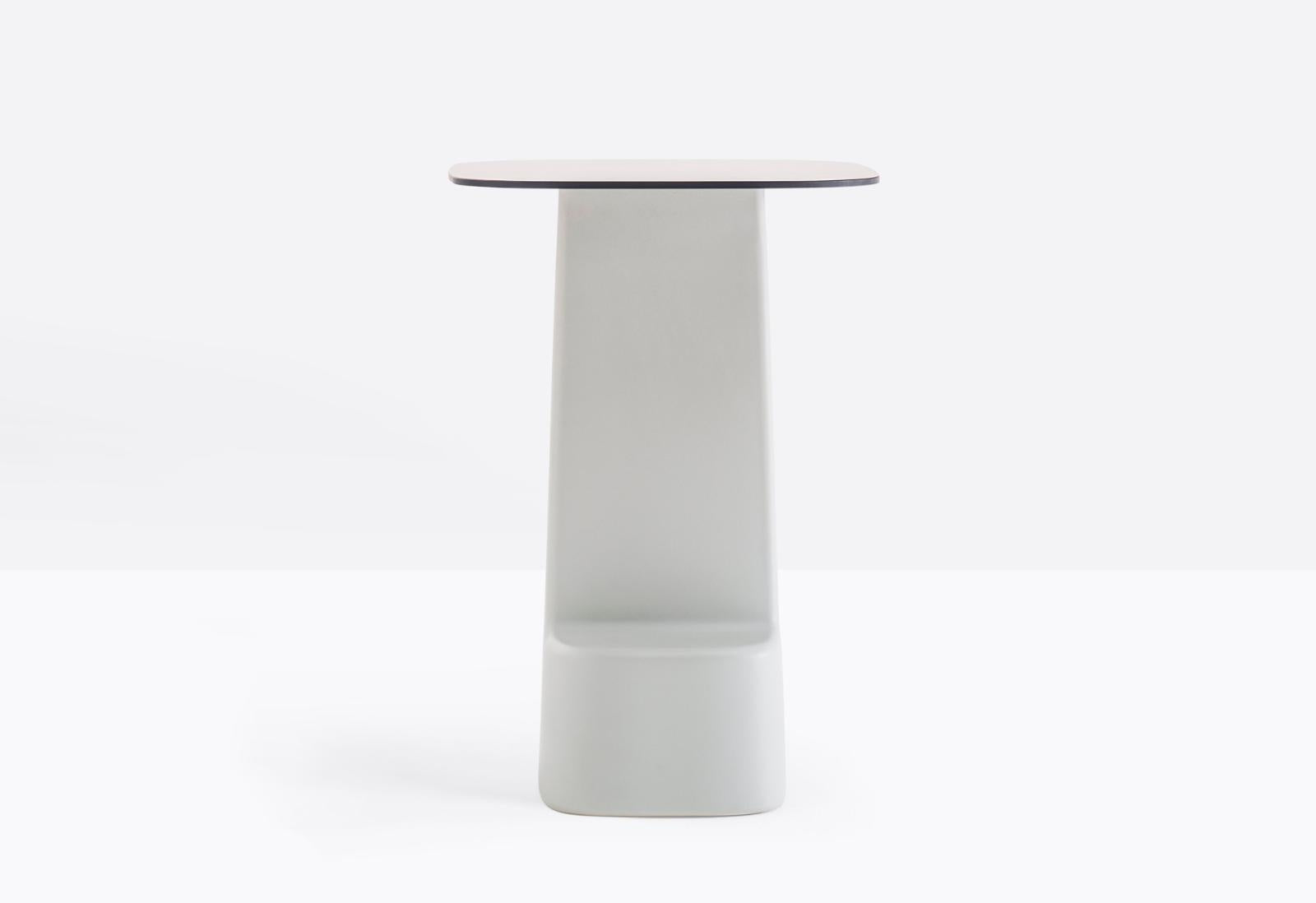Serif Monobloc Table, 690x690mm, Solid Laminate Top