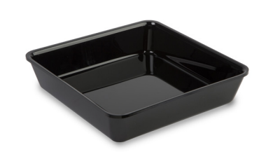 PLA Meat Cabinet Display Tray, 280×280×50mm, Grey