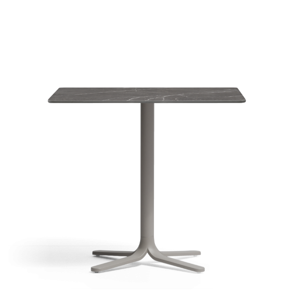 Fluxo 4-Leg Table Base, Aluminium, 500–1080 mm