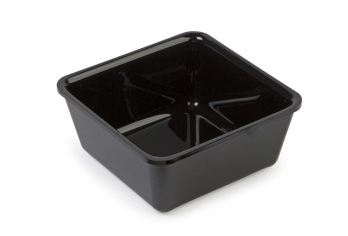 Square Salad Dish, PMMA, 180x180x80mm, Black