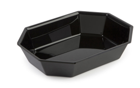 Acrylic Salad Dish, Black, 265x200x50mm