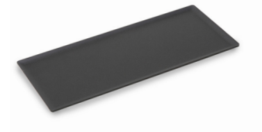 Flat Acrylic Tray, 350×150×5 mm, Dark Smoke