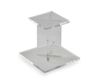 Square Acrylic Riser, 120x120x50 mm, Transparent