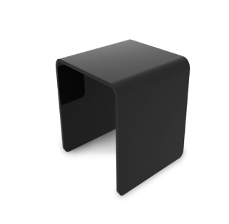 Acrylic Display Step Riser, 150x150x100mm, Black