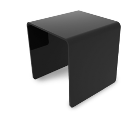 Acrylic Counter Step, Black, 200x200x200mm