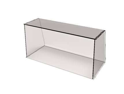 Closed Acrylic Counter Display, 250×290×1000 mm