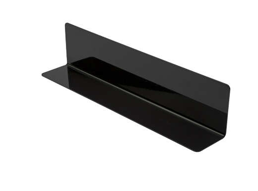L-Profile Shelf Divider, 80x120x250mm, Black