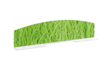 Acrylic Counter Tray Divider, 100x150x410mm, Wet Grass