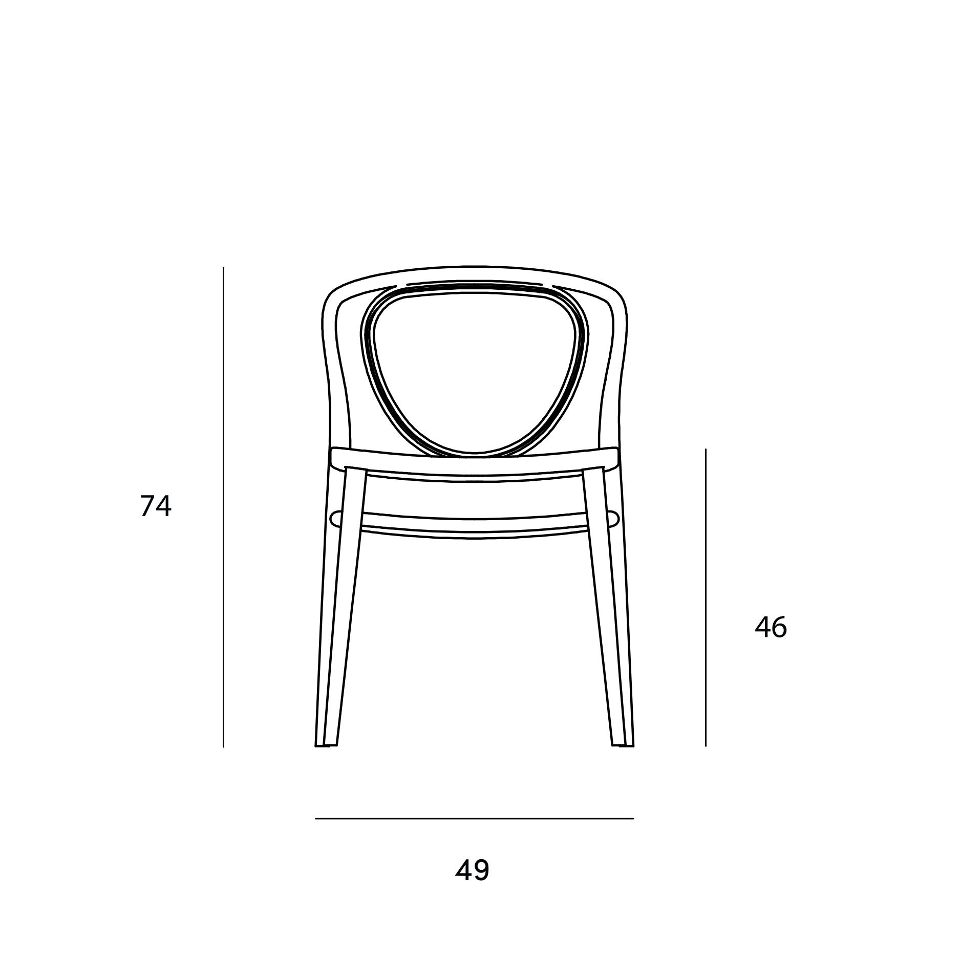 Nodo Bentwood Chair, Solid Beech, 3.5 kg