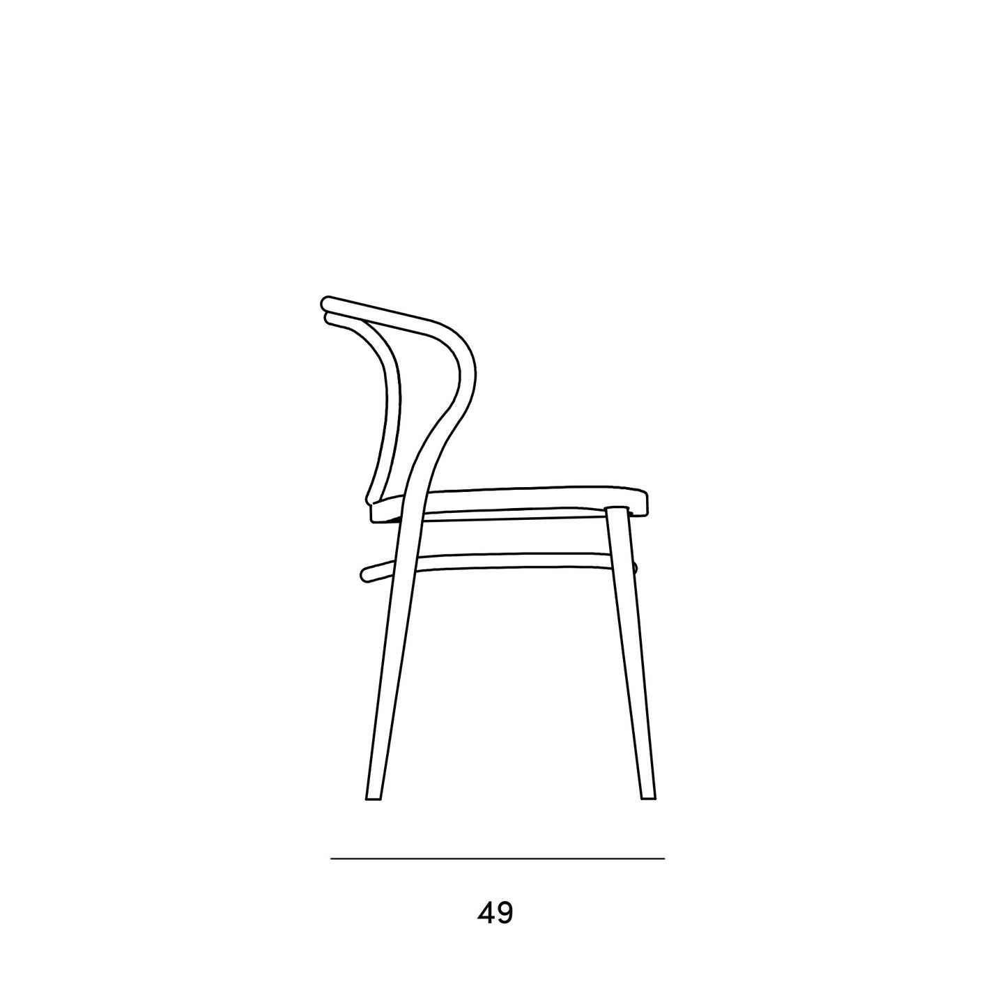 Nodo Bentwood Chair, Solid Beech, 3.5 kg