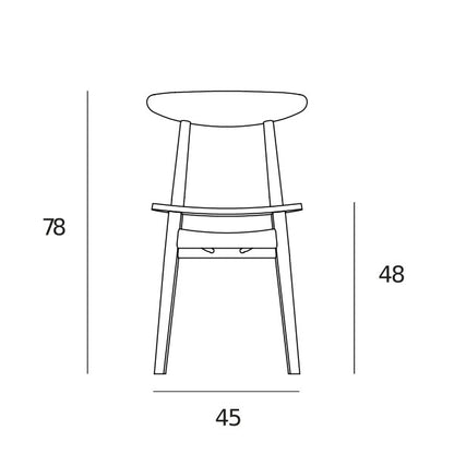 Yesterday Beech Chair, Upholstered Seat, 480 mm
