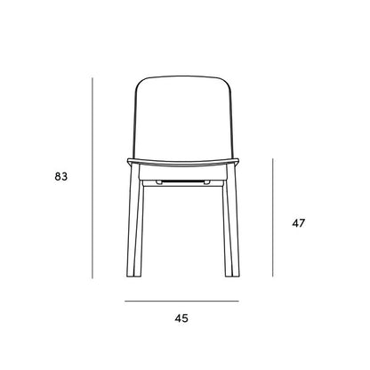Prop Dining Chair, Solid Wood, 465 mm Seat