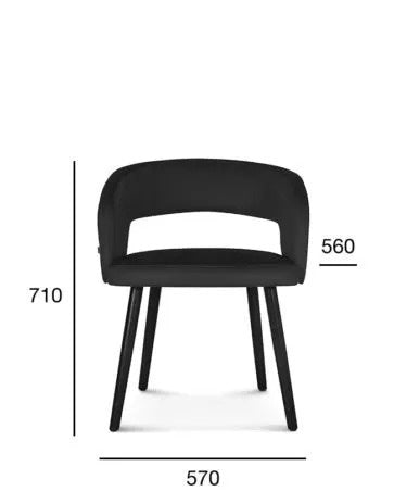 Cube Upholstered Armchair, Beech/Oak, 470mm Seat