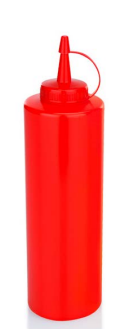 Red Squeeze Bottle, 700 ml, Set of 6