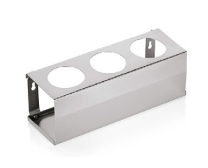 Squeeze Bottle Holder, 3-Slot, Stainless Steel