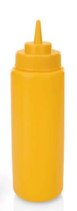 Orange PE Squeeze Bottle, 950 ml, Set of 6