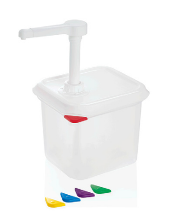 GN 1/6 Sauce Dispenser with Pump, 2.6 L