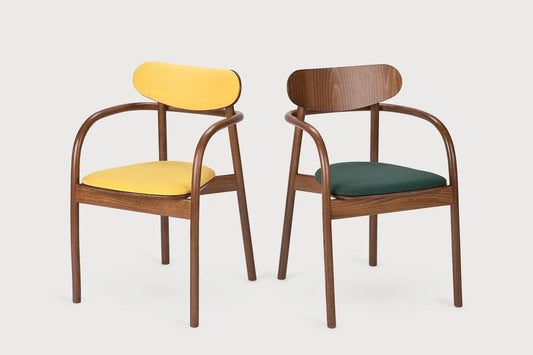 Paged Bentwood Armchair La-benda, Stackable, Upholstered