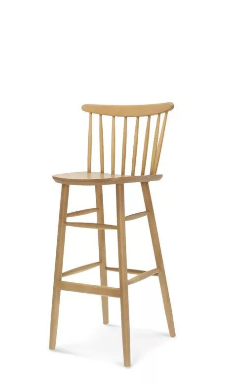 Wand Bar Stool, Solid Beech, Upholstered Seat
