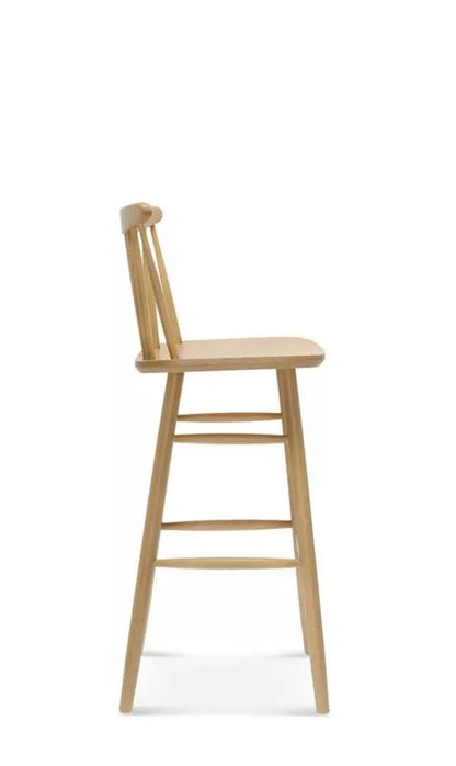 Wand Bar Stool, Solid Beech, Upholstered Seat
