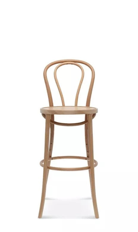 Bentwood Bar Stool, 750 mm Seat, Beech Wood