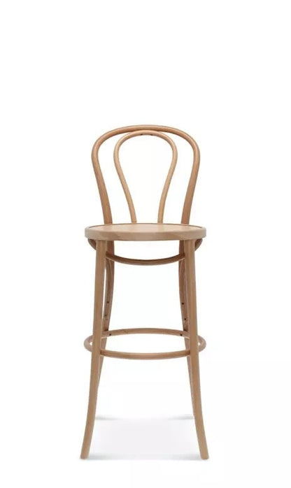 Bentwood Bar Stool, 750 mm Seat, Beech Wood