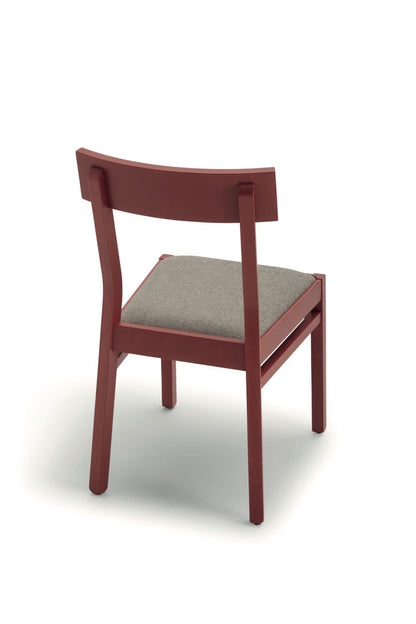 Beech Wood Restaurant Chair, Upholstered Seat