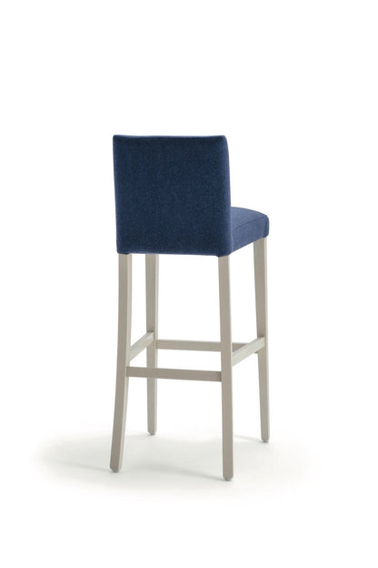 Lady Upholstered Bar Stool With Back, Beech