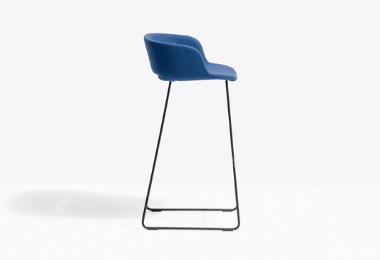 Pedrali Bar Stool with Back Babila, Sled Base, 755 mm