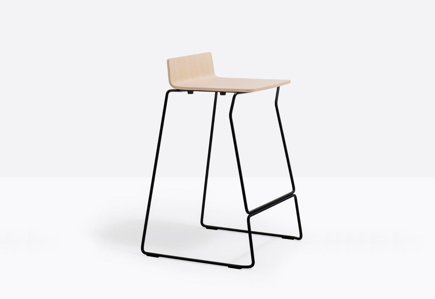 Osaka Bar Stool, Sled Base, Seat H 650 mm