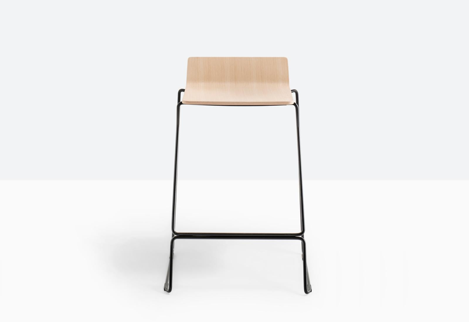 Osaka Bar Stool, Sled Base, Seat H 650 mm