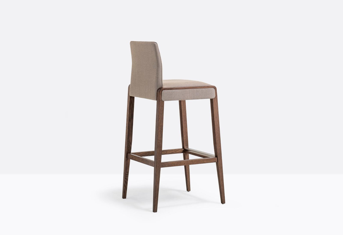 Jil Upholstered Barstool, Solid Oak Frame