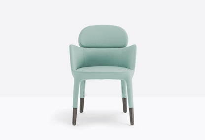 Ester Upholstered Armchair, Aluminium Legs, 465 mm