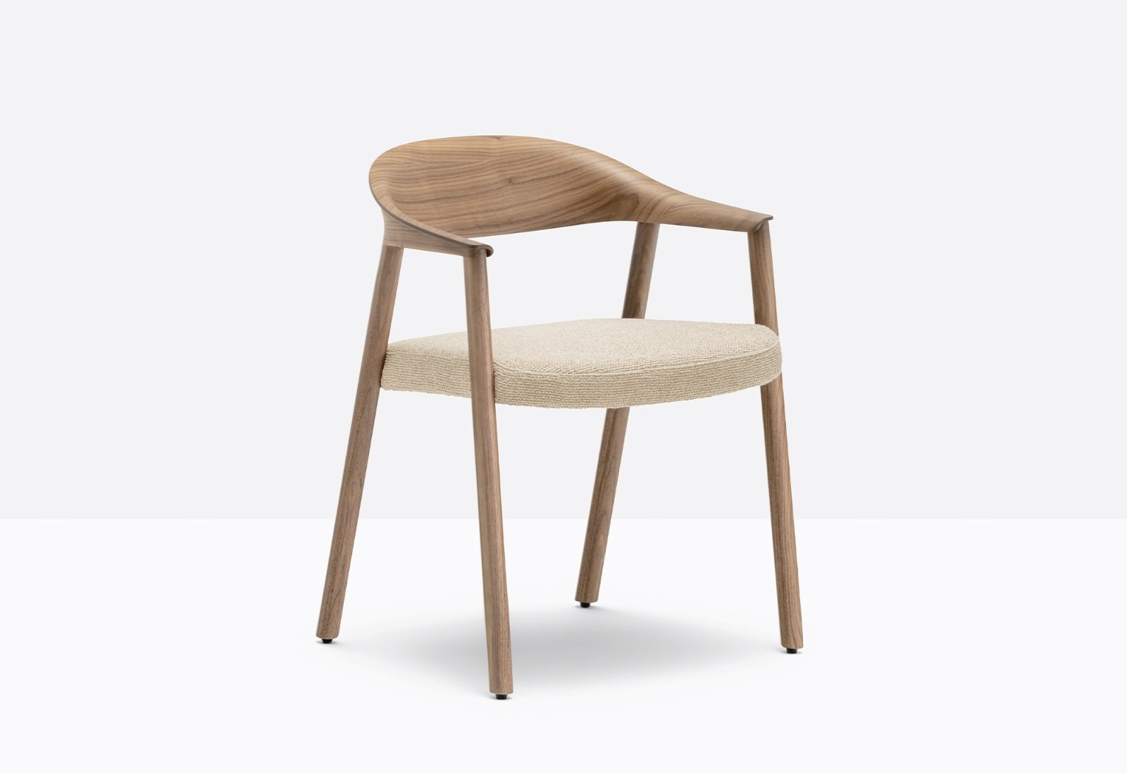 Héra Dining Armchair, Solid Ash, Upholstered Seat